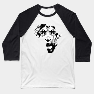 Retro Vintage Lion Face. Cool Zoo Animals Lovers Zoo Keeper Gift Black Live Matter African Pride Baseball T-Shirt